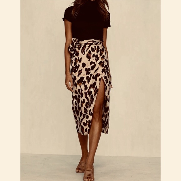 🐾WILD SIDE🐾LEOPARD PRINT WRAP SKIRT/SARONG-NEW - Picture 6 of 8